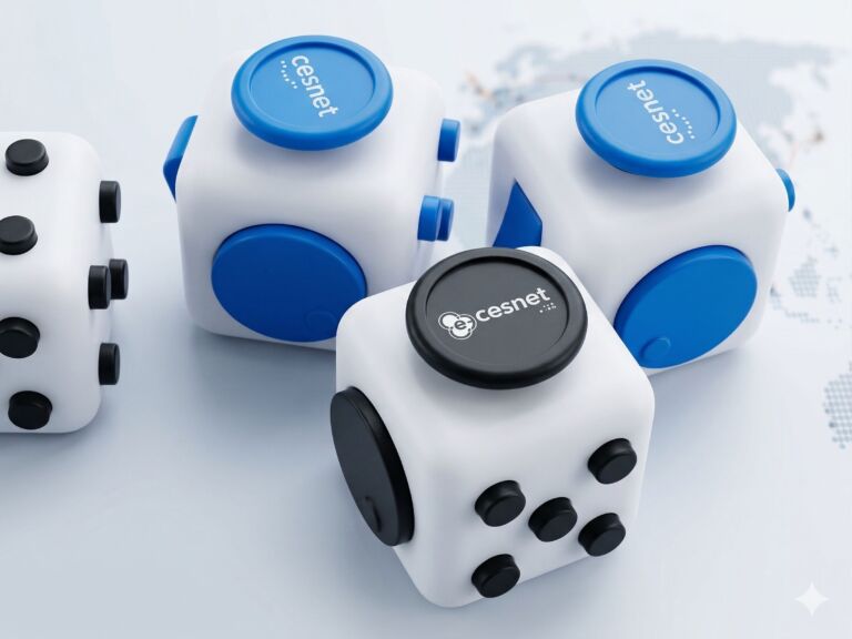 Fidget cube s potiskem loga Cesnet