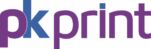 logo firmy PKprint ve firemních barvávh modrá a fialová